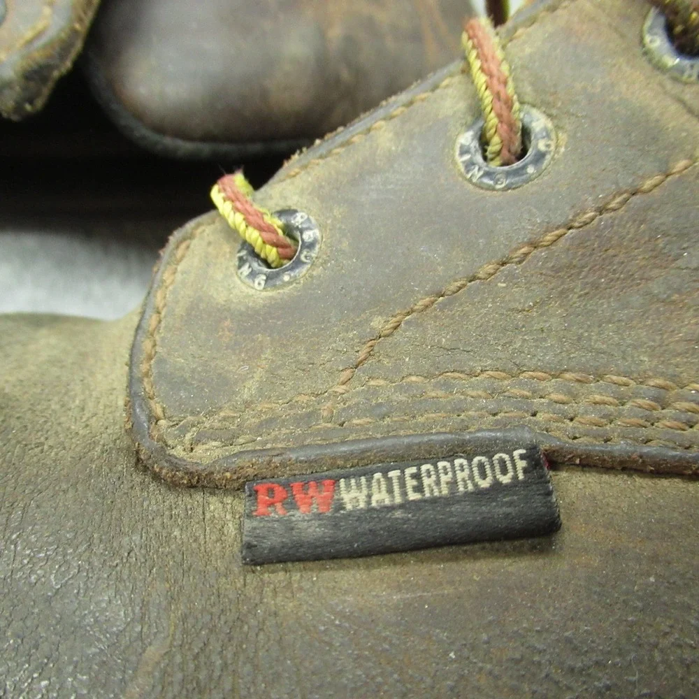 Red Wing Men Boot 8D Brown Logger Max Safety Toe Waterproof Iron Ranger 4420 VTG